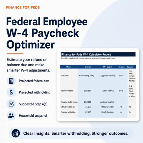 Federal Employee W-4 Paycheck Optimizer