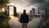 Federal employee facing two retirement paths with one leading to health insurance protection and one blocked